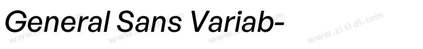 General Sans Variab字体转换